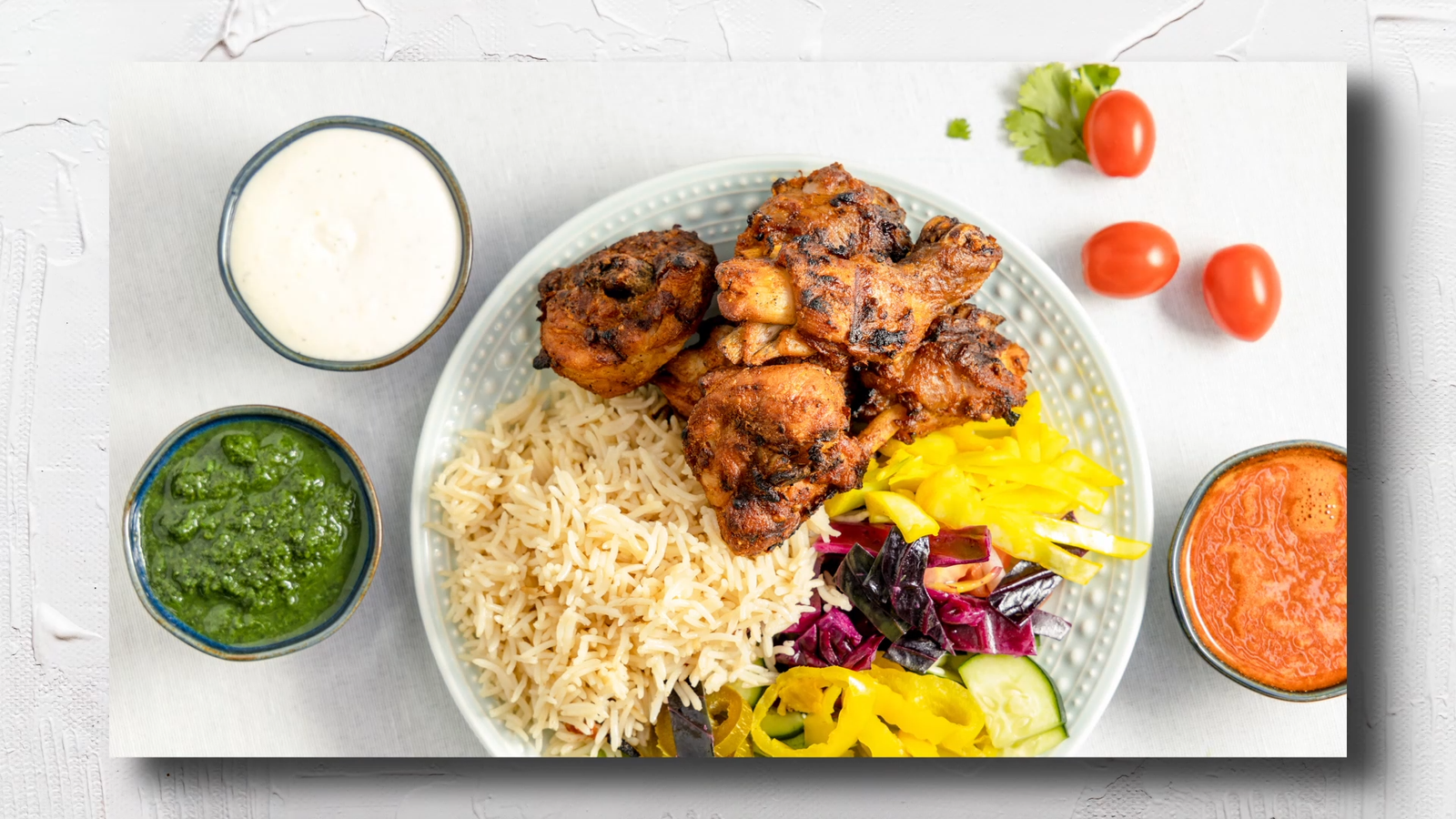 BBQ Chicken Tikka Platter